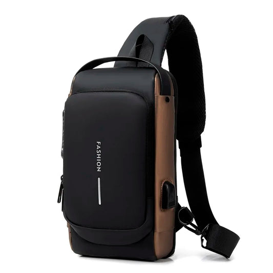 New Waterproof anti Theft Designer Chest Bag USB Crossbody Sling Bags for Men Single Shoulder Crossbody Bag